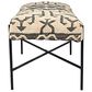 L.R. Home Barkley 48" Bench with Cream Cushion in Black, , large