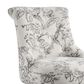 Linon Home Decor Sinclair Office Chair with Floral Gray Cushion in Grey Wash, , large