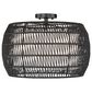 Golden Lighting Everly 4-Light Semi-Flush in Black/Matte Black Rattan, , large