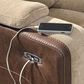 Ashley Mixed Motion Power Reclining Loveseat with Console in Brownstone, , large