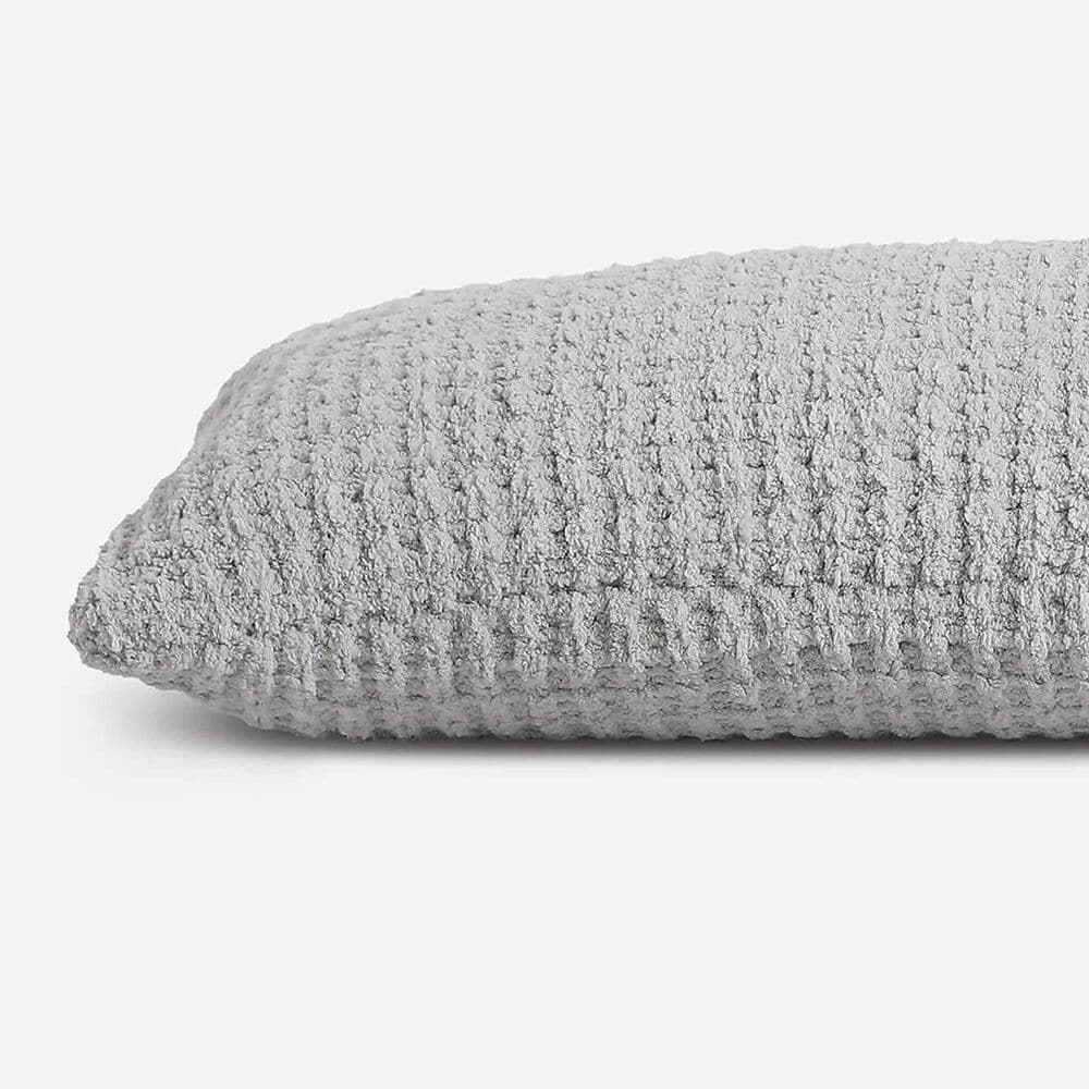 Sunday Citizen Snug Waffle 14&quot; x 36&quot; Lumbar Throw Pillow in Cloud Grey, , large