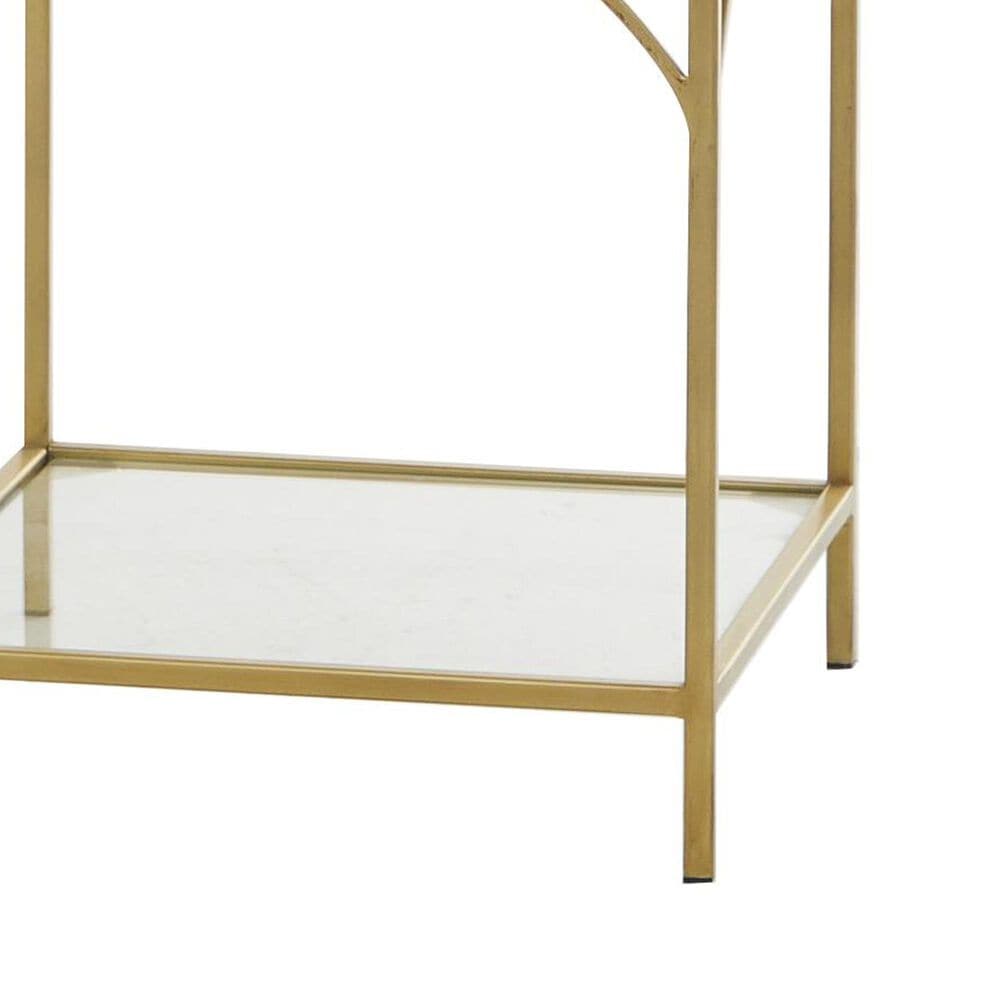Maple and Jade 4-Shelf Storage Shelving Unit in Satin Gold and Clear, , large