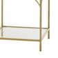 Maple and Jade 4-Shelf Storage Shelving Unit in Satin Gold and Clear, , large