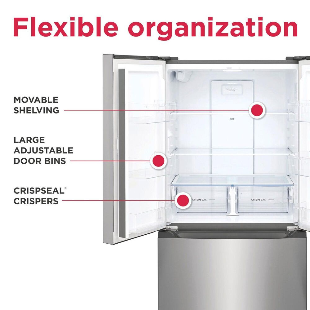 Frigidaire 20 Cu. Ft. French Door Refrigerator in Fingerprint-Resistant Stainless Steel, , large