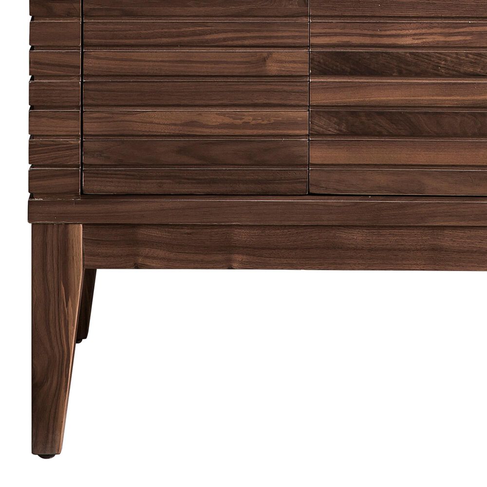 James Martin Vanities Linden 24&quot; Single Bathroom Vanity in Mid Century Walnut with 5 cm White Glossy Resin Top and Rectangular Sink, , large
