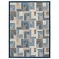 Central Oriental Fontana Haldis 2"2" x 7"6" Gray and Blue Runner, , large