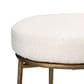 Jamie Young Ashbourne Bar Stool with Ivory Upholstery in Antique Brass, , large