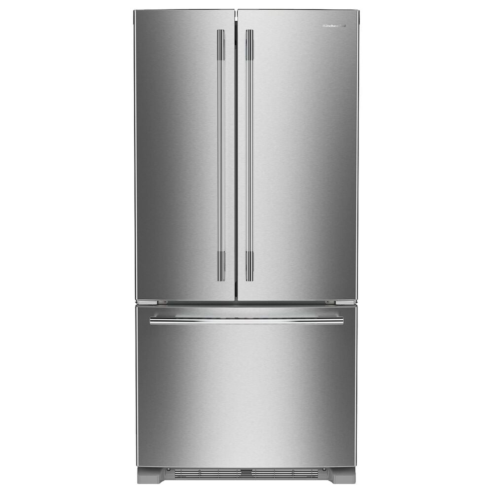 KitchenAid 22 Cu. Ft. Standard Depth French Door Refrigerator with Interior Dispenser in PrintShield Stainless Steel, , large
