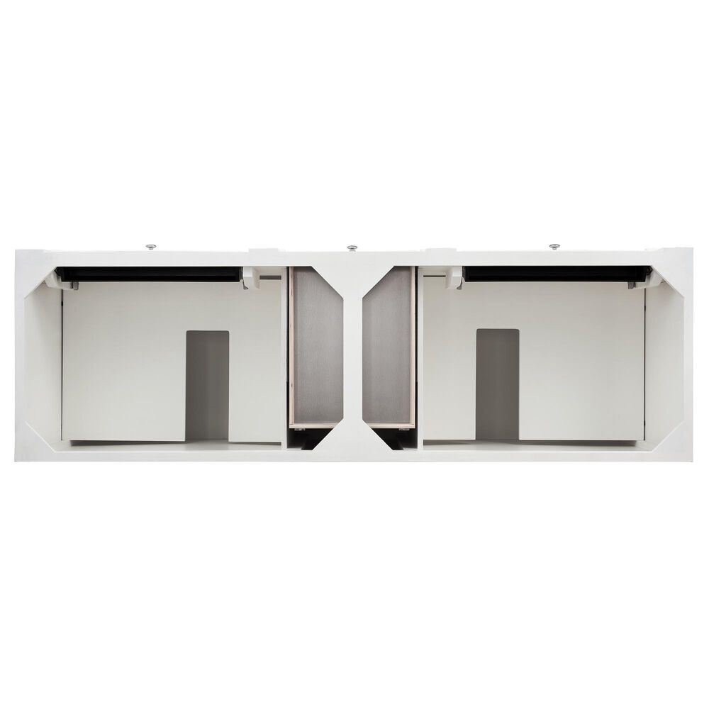 James Martin Vanities Bristol 72&quot; Double Bathroom Vanity in Bright White with 3 cm White Zeus Quartz Top and Rectangular Sinks, , large