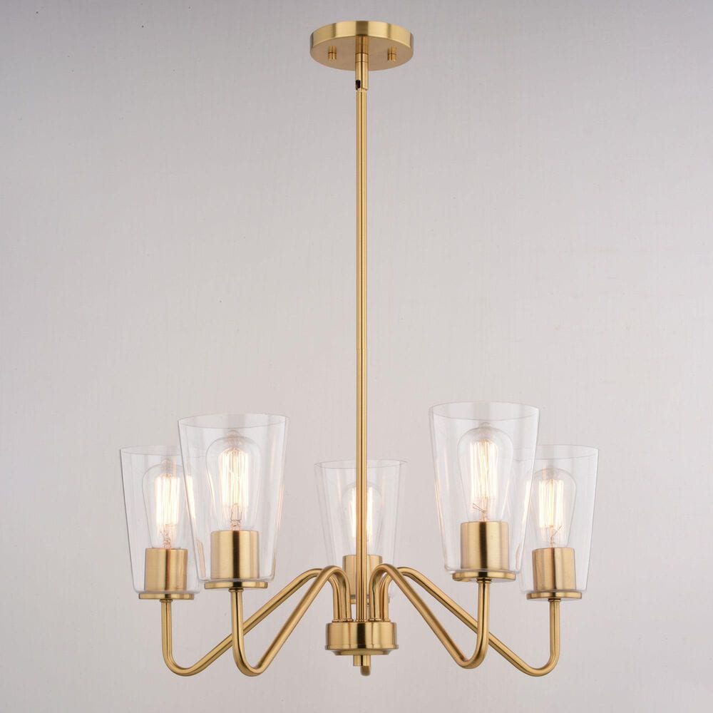 Vaxcel Beverly 5-Light Chandelier in Muted Brass, , large