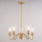 Vaxcel Beverly 5-Light Chandelier in Muted Brass, , large