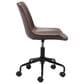 Zuo Modern Byron Office Chair in Brown and Black, , large
