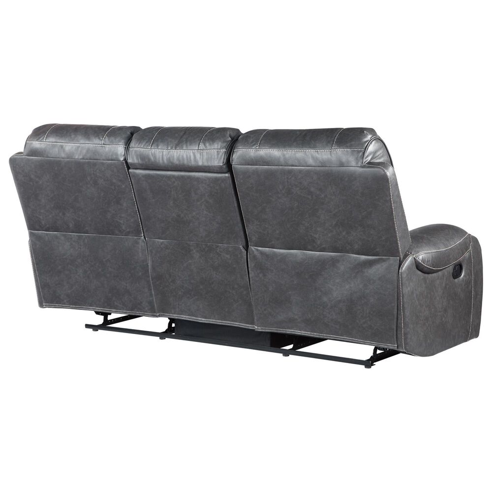 Crystal City Keily Manual Reclining Sofa with Dropdown Table in Dove Grey, , large