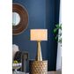 A&B Home Cone Table Lamp with Collapsible Shade in Gold, , large