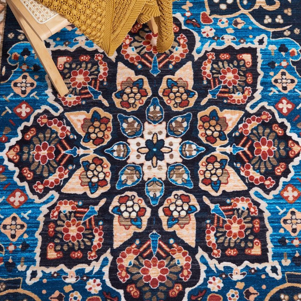 Safavieh Riviera 7&#39;9&quot; x 10&#39; Blue and Black Area Rug, , large