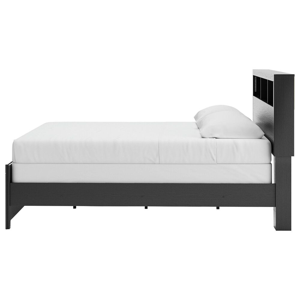 Ashley Broachmyn King LED Bookcase Bed in Black and Gray, , large