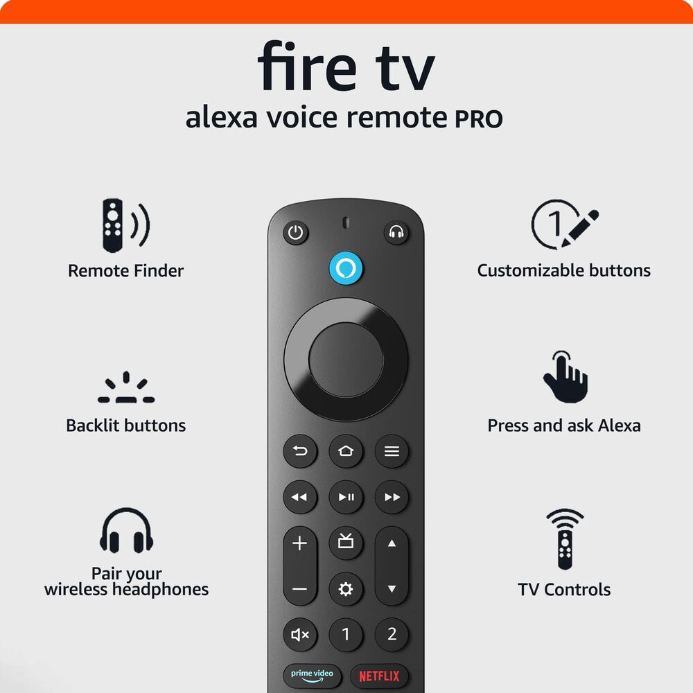Amazon Fire TV Alexa Voice Remote Pro in Black, , large