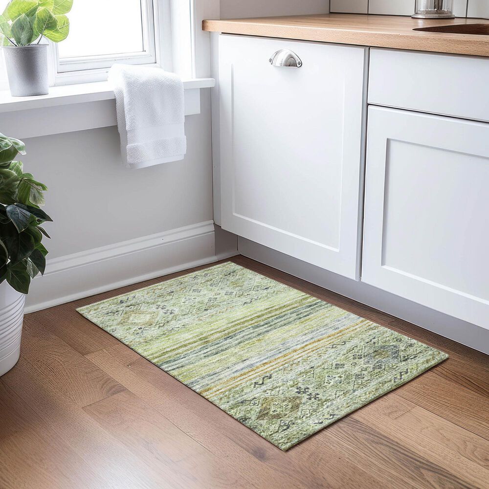 Dalyn Rug Company Karaj KJ4 2&#39;6&quot; x 3&#39;10&quot; Aloe Indoor/Outdoor Area Rug, , large