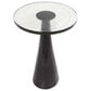 Maple and Jade 16" Geometric Accent End Table in Polished Black, , large