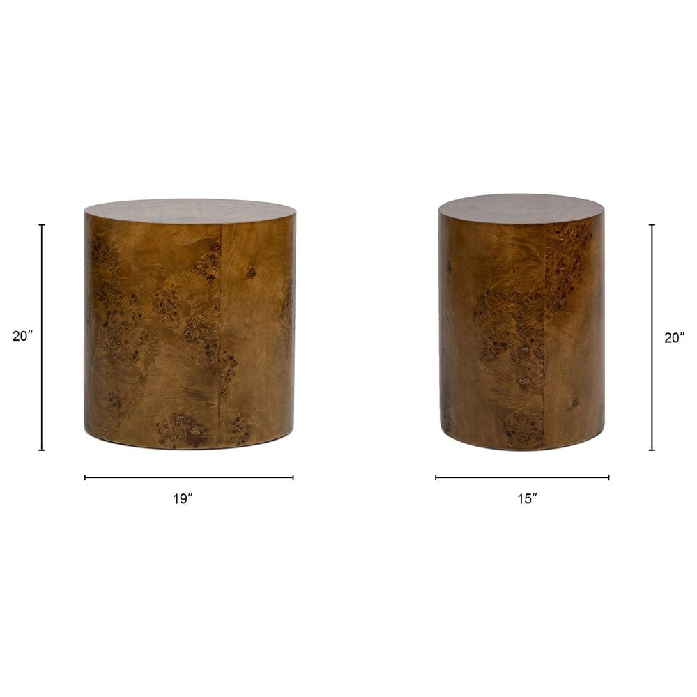 Jennifer Taylor Home Nebula 20" Side Table in Medium Brown Walnut, , large