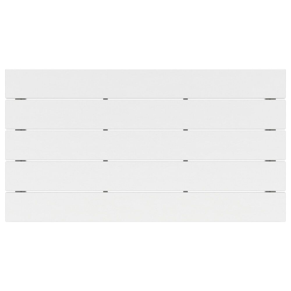 Ashley Hyland Wave Patio Rectangular Coffee Table in Bright White, , large