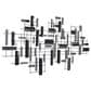 Maple and Jade 30" x 60" Geometric 3D Stripes Wall Decor in Matte Black, , large
