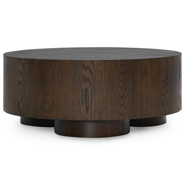 Classic Home Runa Round Coffee Table in Coffee Brown, , large