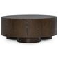 Classic Home Runa Round Coffee Table in Coffee Brown, , large