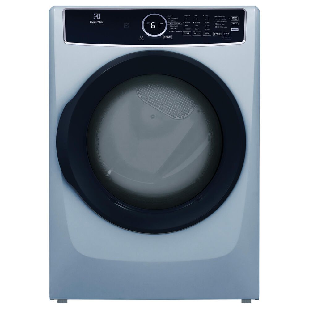 Electrolux 4.5 Cu. Ft. Front Load Washer and 8 Cu. Ft. Electric Dryer Laundry Pair with Pedestal in Glacier Blue, , large