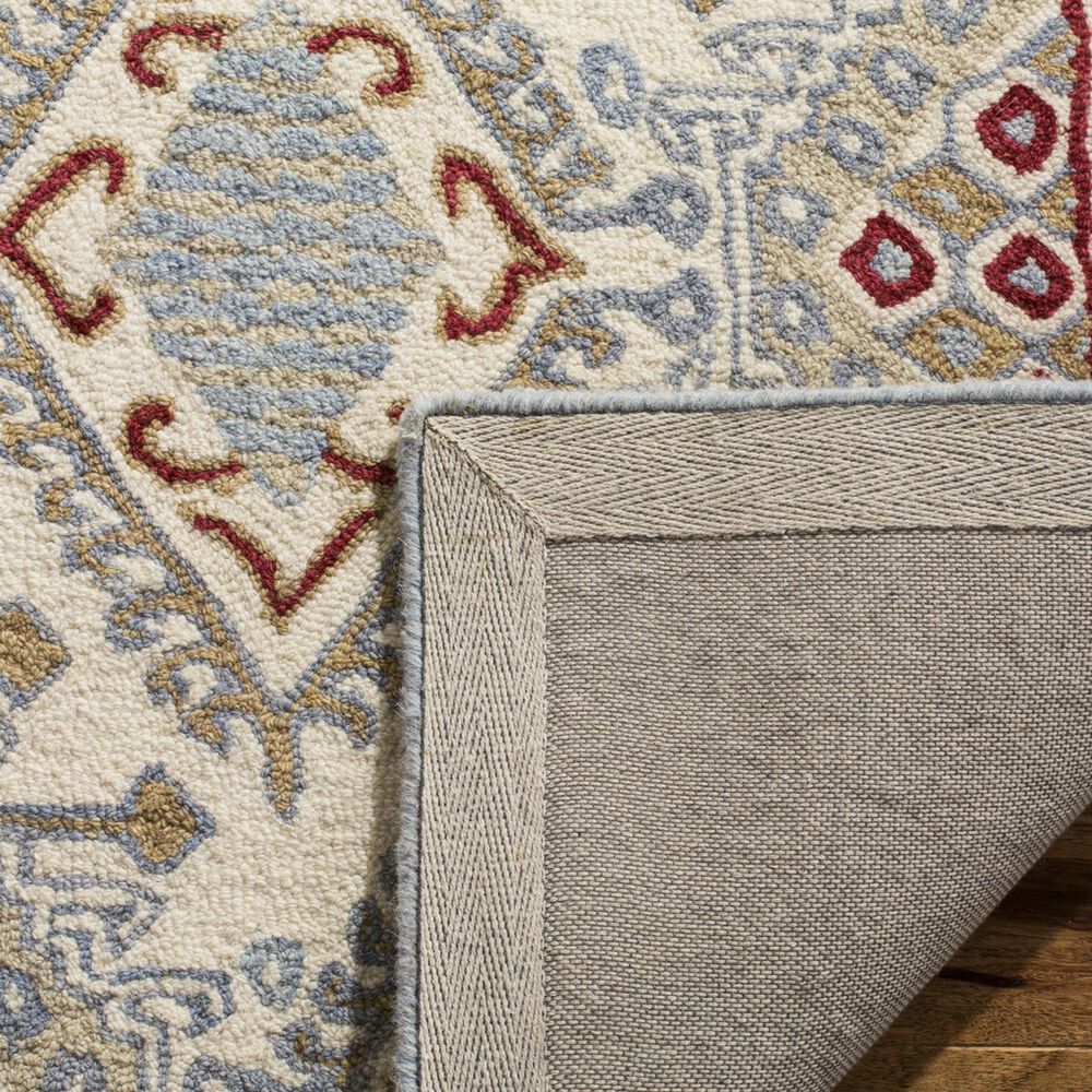 Safavieh Micro-Loop 5&#39; x 8&#39; Ivory and Red Area Rug, , large