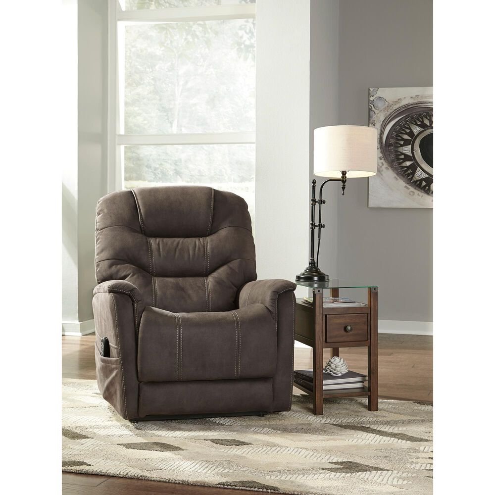 Signature Design by Ashley Ballister Power Lift Recliner with Power Headrest and Lumbar in Espresso, , large
