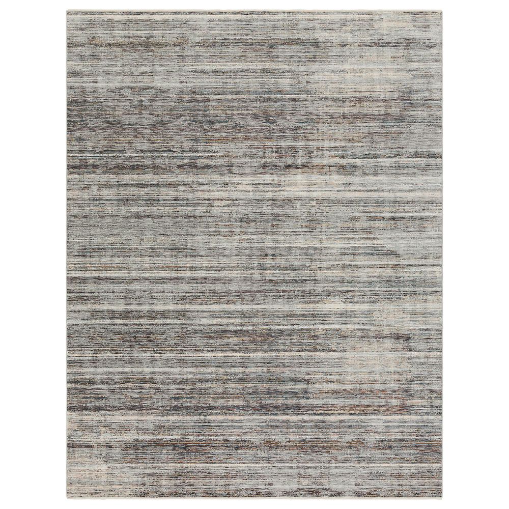 Surya Presidential PDT-2309 7"9" x 10"3" Charcoal, Ivory and Blue Area Rug, , large