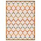 Safavieh Cabana CBN333A 5"3" x 7"7" Ivory and Orange Indoor/Outdoor Area Performance Rug, , large