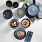 Gibson Home Matisse 16-Piece Stoneware Double Bowl Dinnerware Set in Cobalt, , large