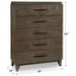 Urban Home Broderick 5-Drawer Chest in Wild Oats Brown, , large
