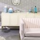 Jennifer Taylor Home Gemini Sideboard in White Lacquer and Gold, , large