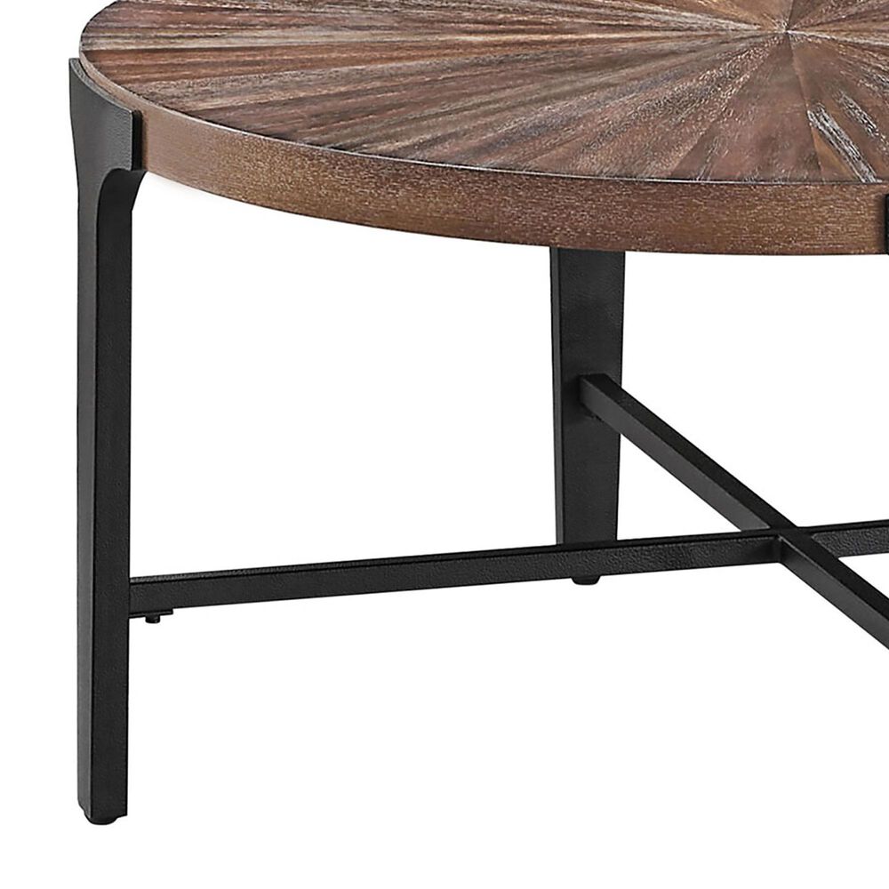 Steve Silver Chevron Coffee Table in Cinnamon and Black, , large