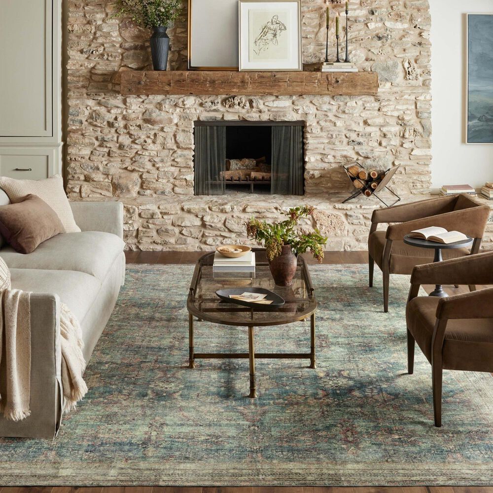 Magnolia Home Banks 5&#39; x 7&#39;6&quot; Ocean and Spice Area Rug, , large