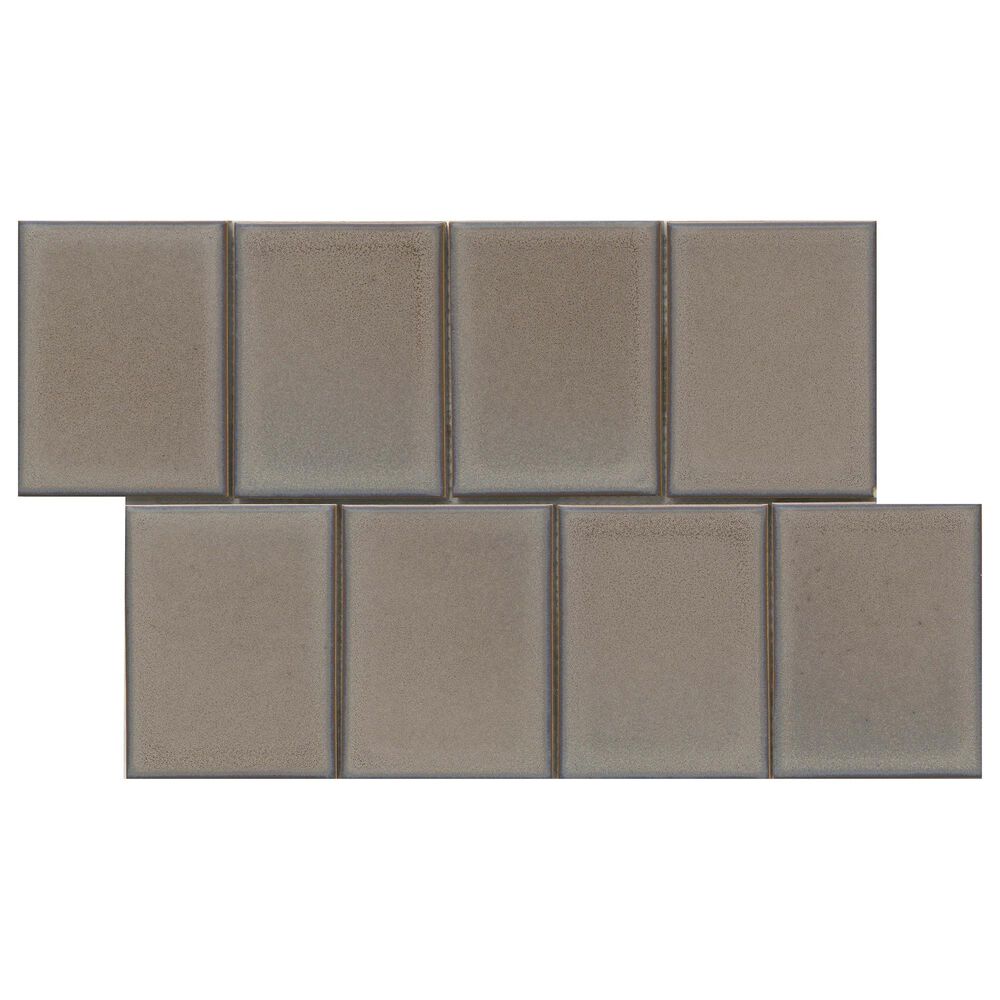 Emser Cuadro Fawn 4" x 5" on 9" x 14" Flat Porcelain Mosaic Sheet, , large