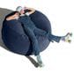 Jaxx Saxx 5" Large Round Bean Bag Chair in Navy Blue, , large