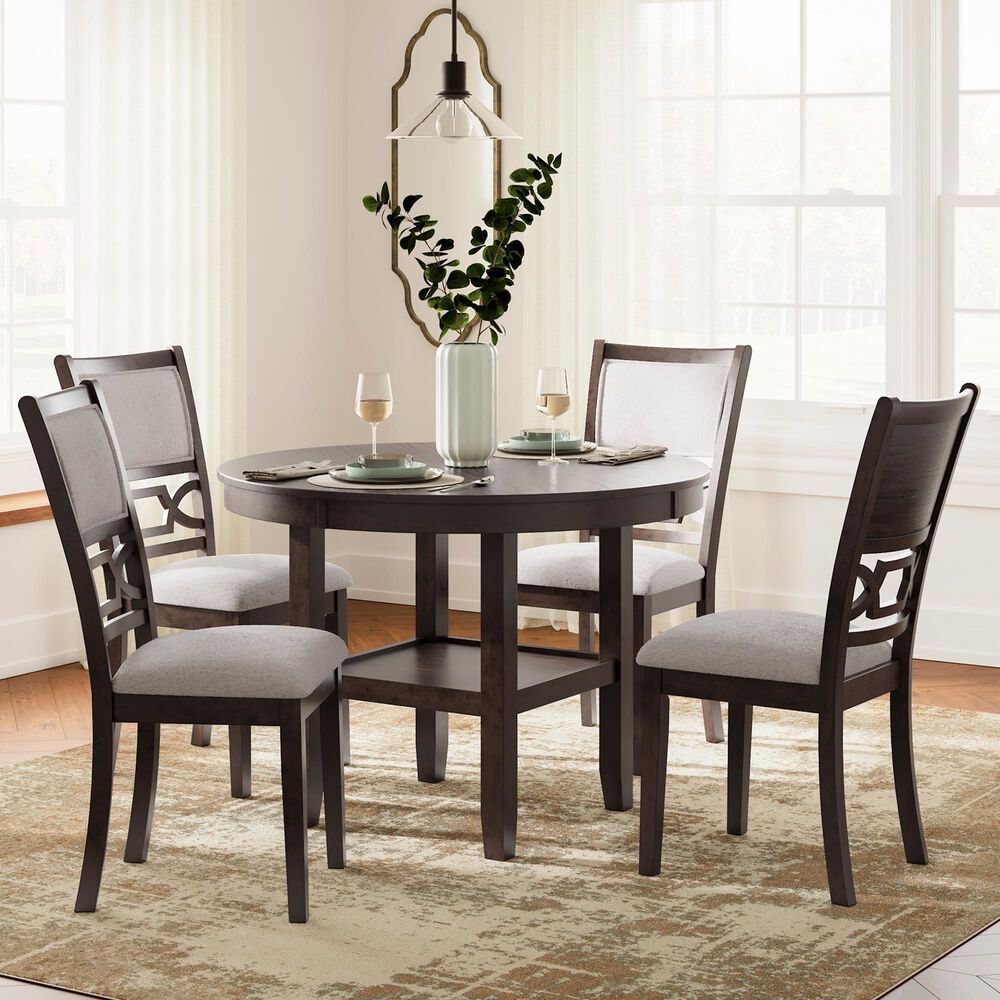 Ashley Langwest 5-Piece Round Dining Set in Cherry Brown, , large