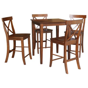 International Concepts X-Back 5-Piece Counter Height Dining Set in Espresso, , large