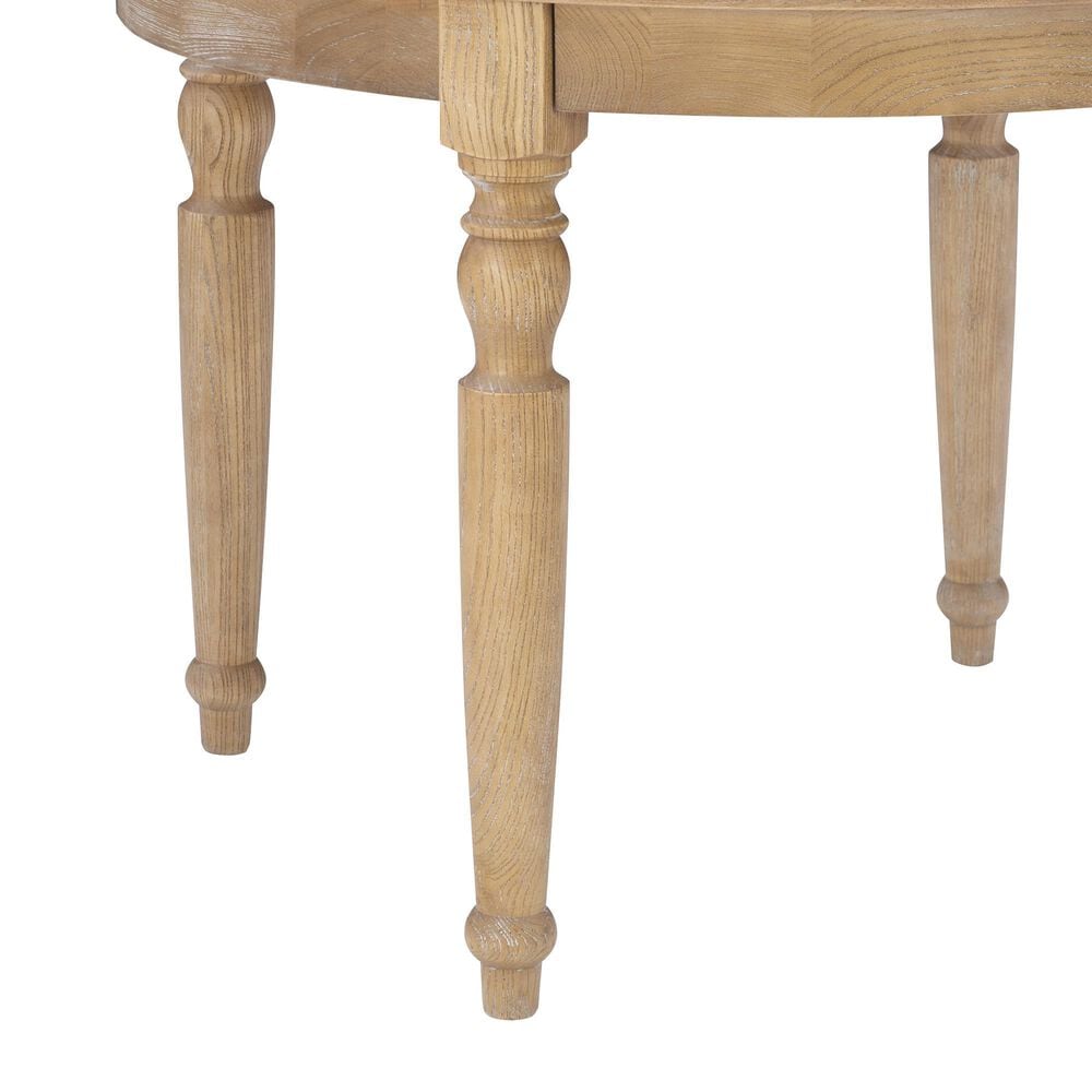 Linon Home Decor Avalon Round Dining Table in Light Natural Brown - Table Only, , large