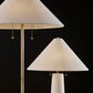 Adesso Waylon Floor Lamp in White and Antique Brass, , large