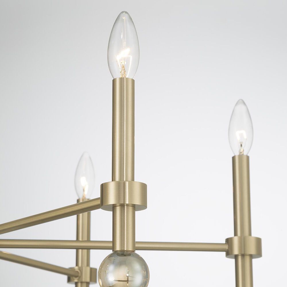 Savoy House Crescent 6-Light Chandelier in Noble Brass, , large