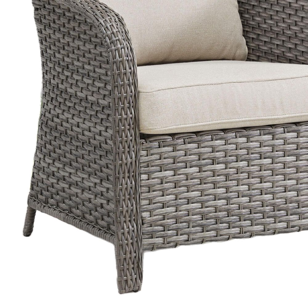Sunwell Garden Patio Stationary Chair in Beige (Set of 2), , large