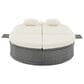 HOMLUX 2-Person Outdoor Daybed with Adjustable Backrests and Foldable Cup Trays in Beige, , large