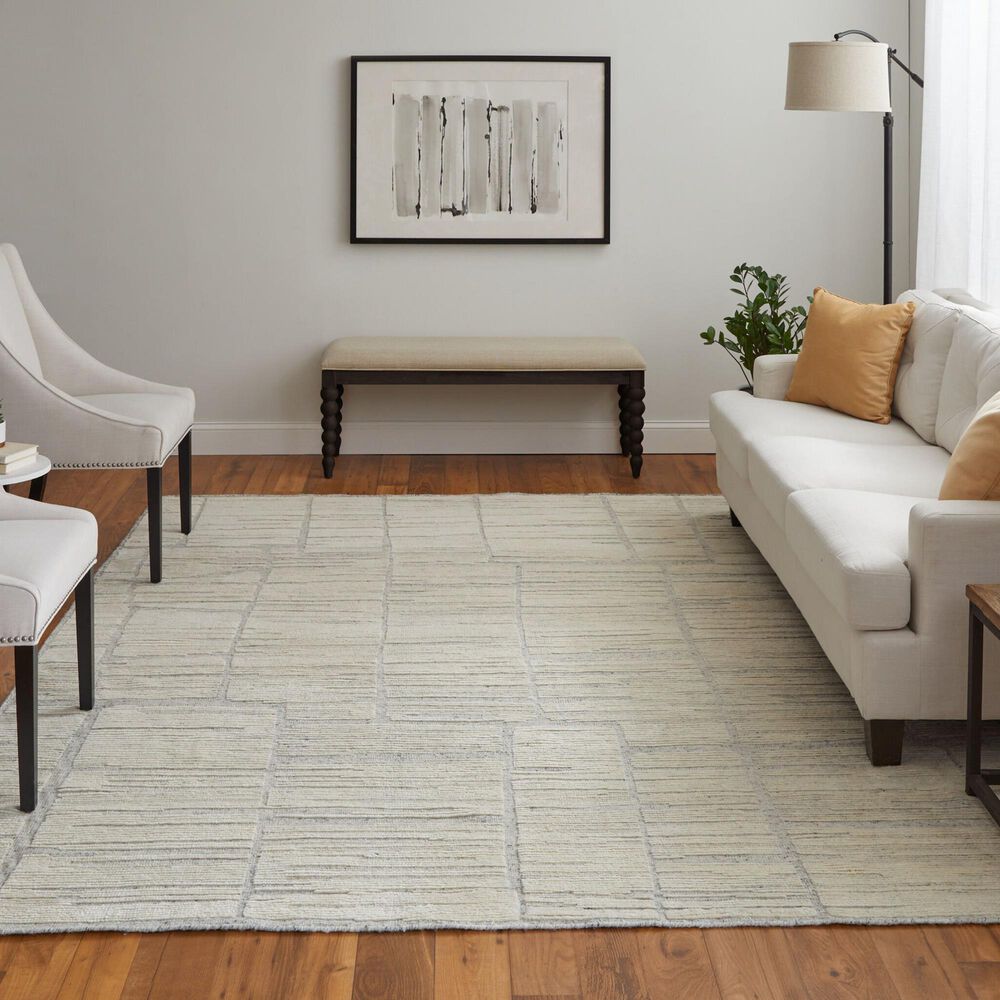 Feizy Bluff 8&#39; x 10&#39; Gray and Natural Area Rug, , large