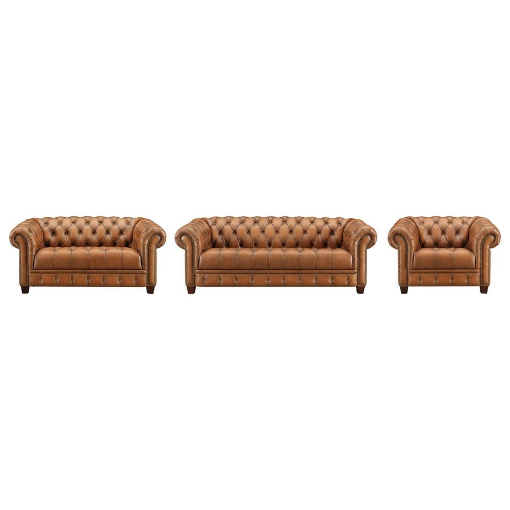 Hydeline York 3-Piece Stationary Living Room Set in Cienna Saddle, , large