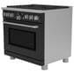 Cafe 6.2 Cu. Ft. Freestanding Natural Gas Range in Matte Black and Brushed Stainless, , large